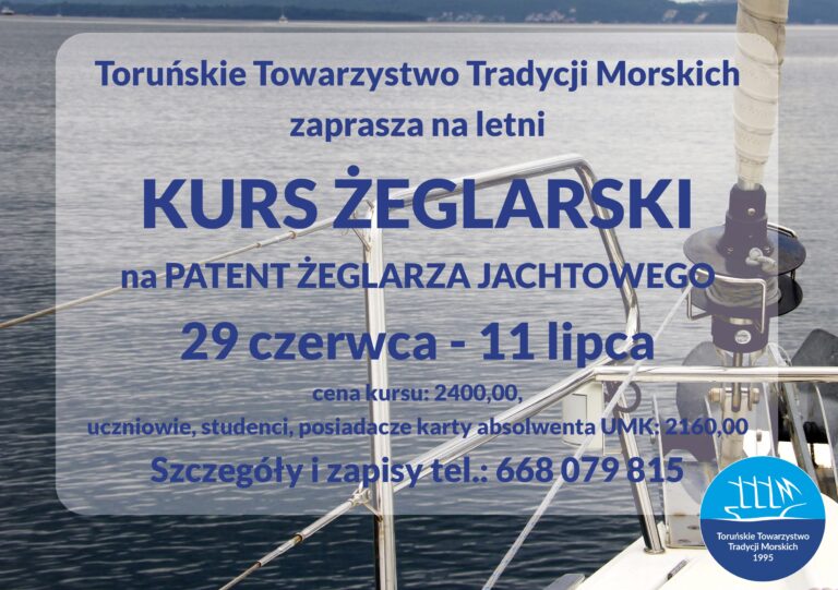 Kurs żeglarki na patent żeglarza jachtowego